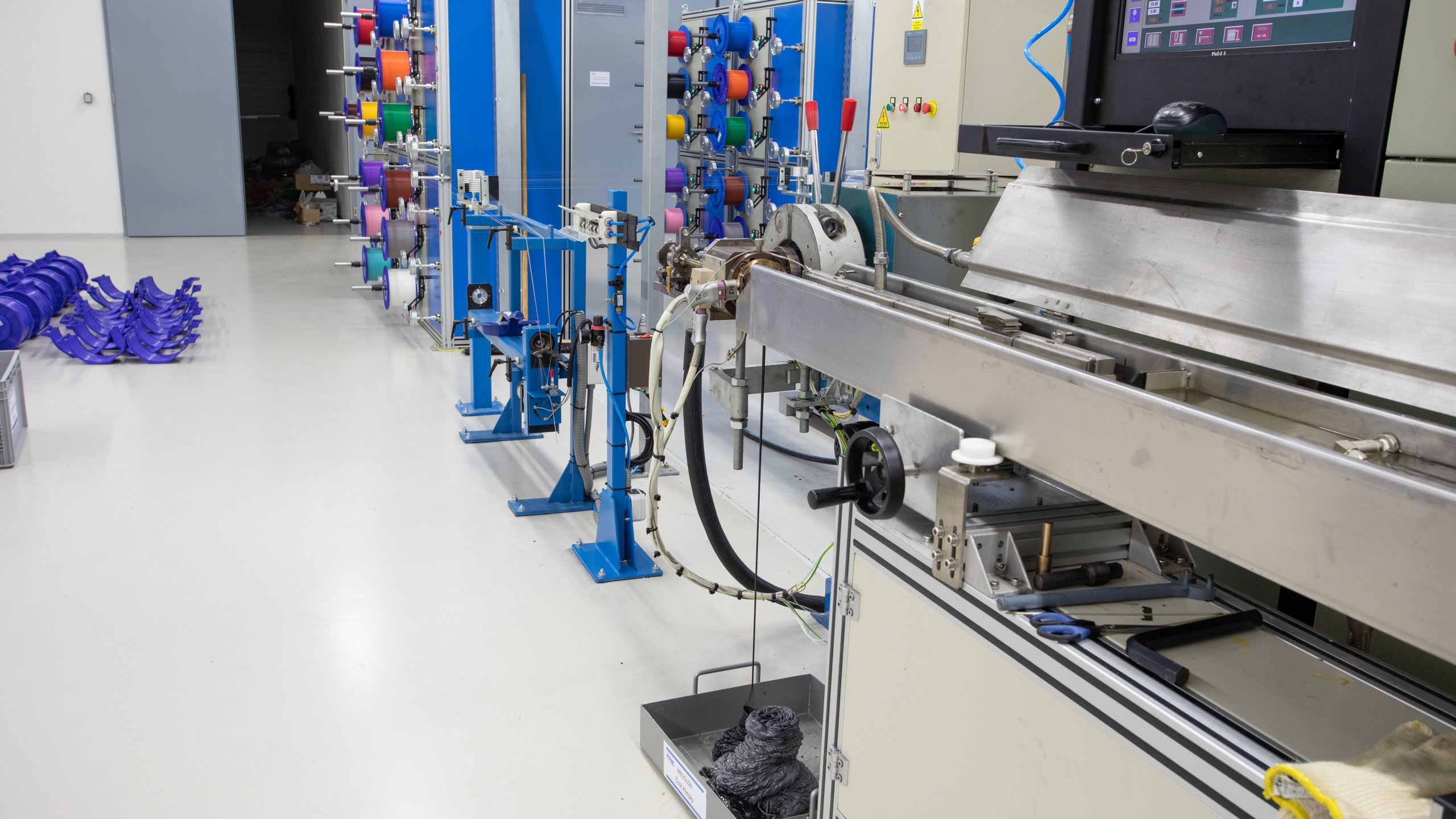 Fiber optic cable production